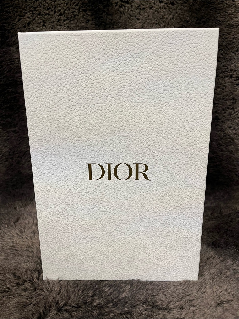 Dior White Box with Gold Logo and Blue Accent
